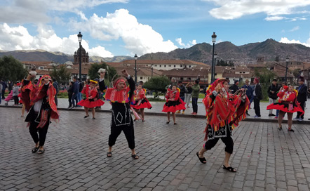 Dancers doing some dancing.