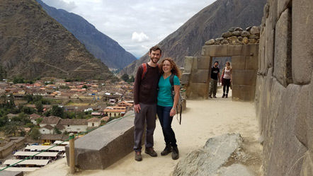 Emily and I next to the Diez Hornacinas (ten niches).