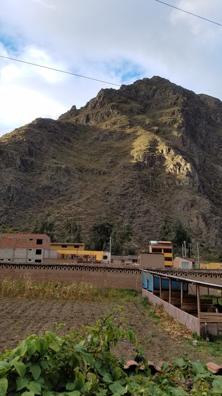 The view from the path leading to the Garden Lodge.