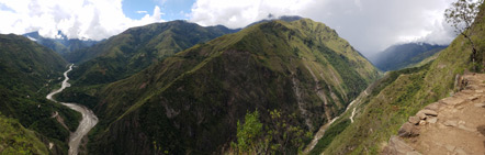 A panorama of the view from the Inca Trail.