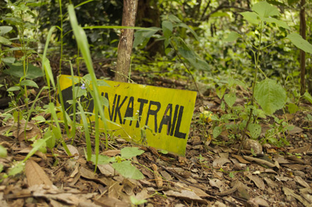 A sign for the Inka Trail