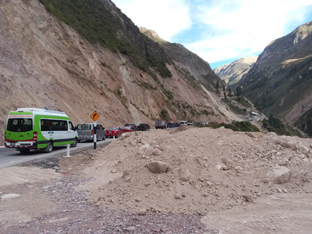 Landslides blocking the road aren't uncommon. 