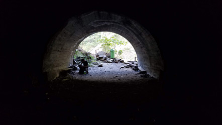 I lost my water bottle in the abandoned train tunnel. It fell out of my pack when I was fishing out my headlamp. I walked back when I realized it was missing and the guy operating the basket of the river had found it and he gave it back.