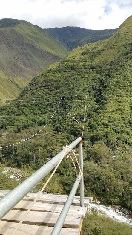 I really didn't enjoy ziplining while laying back. Staring at the small piece of metal preventing me from falling made me nervous.