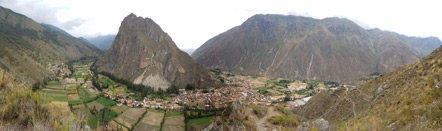 A panorama of Ollantaytambo.