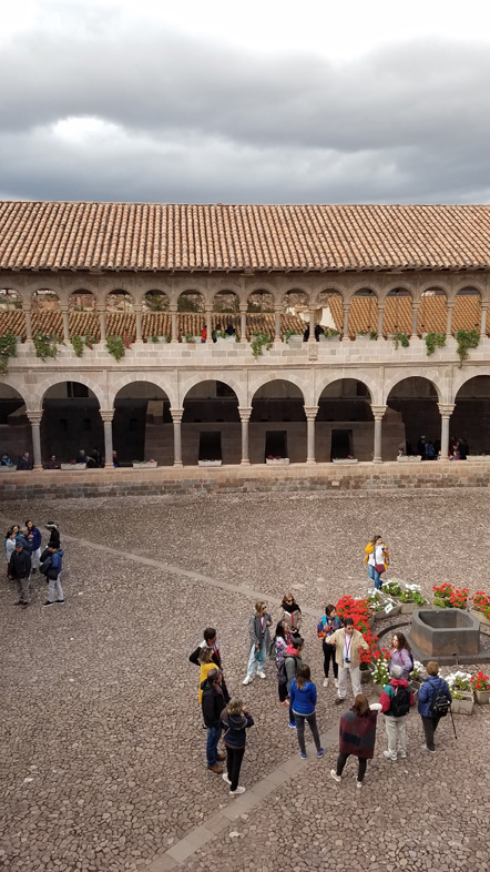 Spanish architecture in the square.