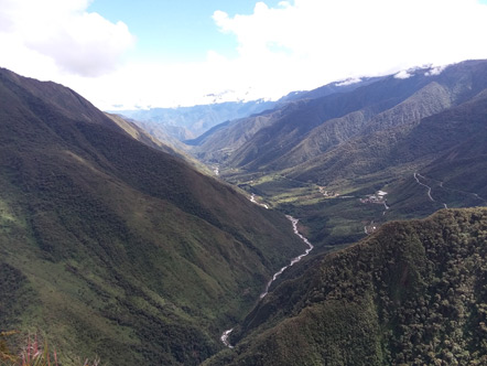 The view from Abra Malaga pass before we started biking.