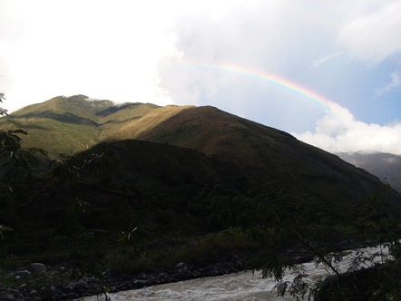 We had a lovely rainbow the whole time we were at the hop spring.